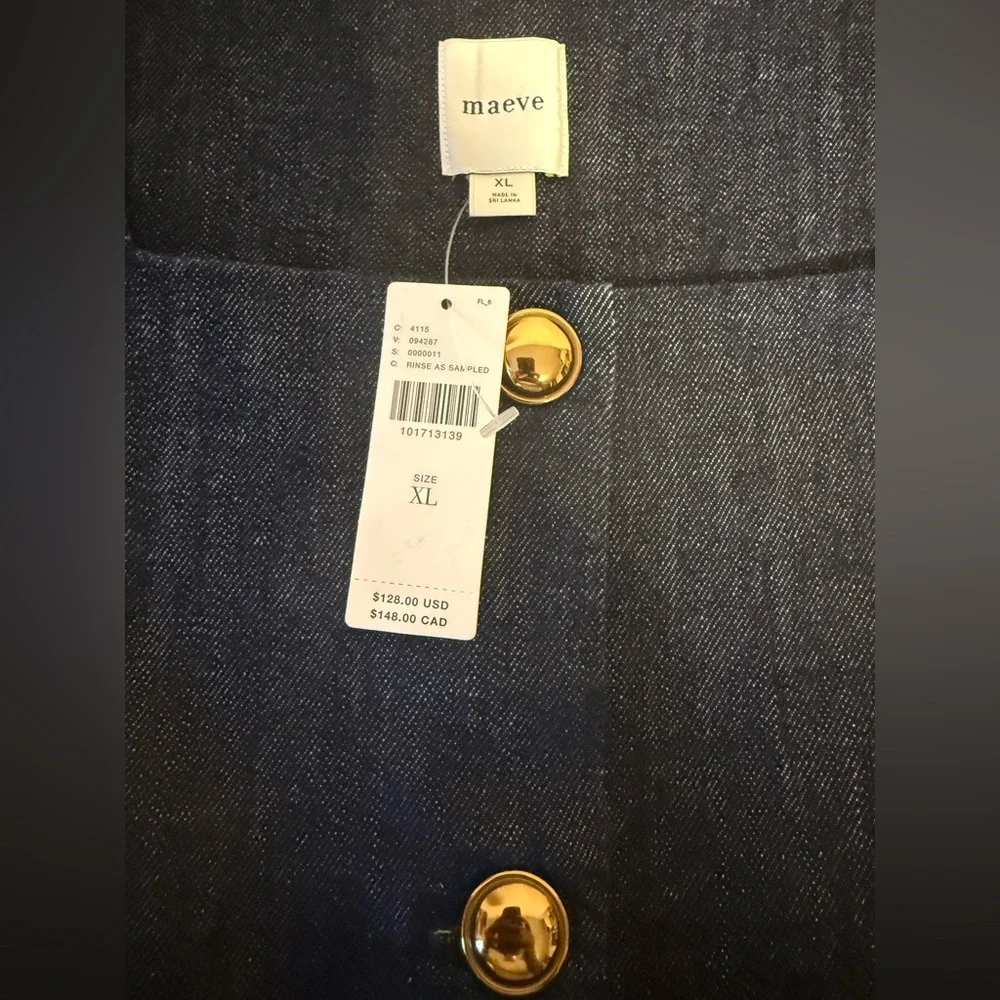 Anthropologie Maeve Square-Neck Cutaway Denim Vest - Picture 10 of 10